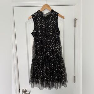 Silver & Gold Star Tulle Dress